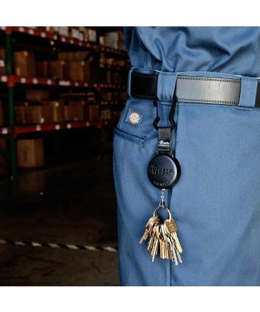 KEY-BAK 0488-603 SECURIT XD Retractable Key Holder  28" Kevlar Cord  20 oz. Retraction  Durable Polycarbonate Case  Zinc Alloy Carabiner  Split Ring  Black - Buy Online on GoSupps.com
