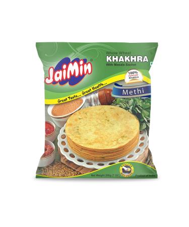 Jaimin Methi Khakhra – 200 g (lot de 4).