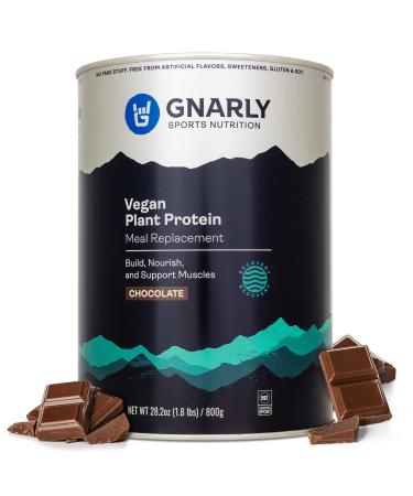 Gnarly Nutrition Vegan Plant Protein Chocolate Vegan Protein Powder NSF Sport Certified Meal Replacement Daily Nutritional Boost Lactose Free Powder Chocolate 28.2 oz Chocolate 2 Pound (Pack of 1)
