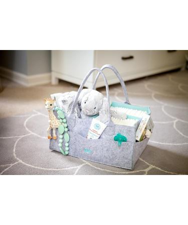 Baby Diaper Caddy Organizer - Large Portable Nursery Storage Bin for Boys and Girls | Travel Car Organizer - Newborn Registry Essential (Blue) - Buy Online on GoSupps.com