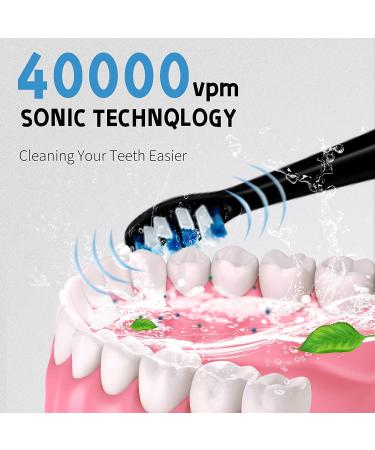 Bahfir Sonic Electric Toothbrush with 8 Heads & Travel Case - Rechargeable Adult Toothbrush with Timer for 60 Days - Buy Online on GoSupps.com