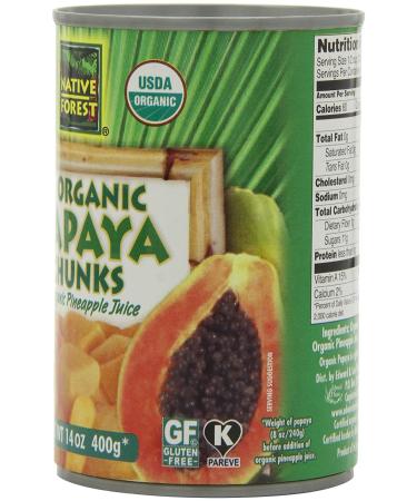 Organic Papaya Chunks - 14 oz Cans (Pack of 6) | Native Forest - Buy Online on GoSupps.com