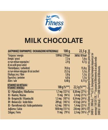  FITNESS FITNESS Milk Chocolate Whole Grain Bar with Milk Chocolate 24 x 22.5g (540g) - Buy Online on GoSupps.com