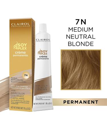 Clairol Professional Permanent 7N Medium Neutral Blonde Hair Color - 2oz (1 Pack) - Buy Online on GoSupps.com