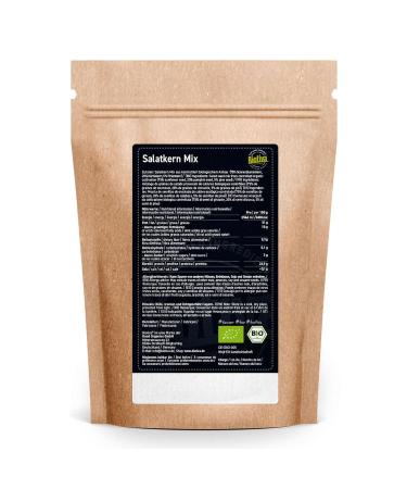 Biotiva organic salad seed mix 200g - Pine nuts sunflower seeds and pumpkin seeds from controlled cultivation - Packaged controlled and certified in Germany (DE- KO-005) - Buy Online on GoSupps.com