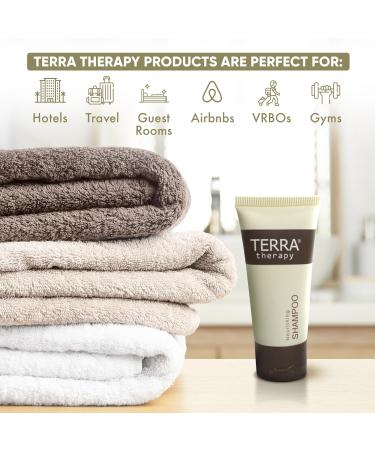 Terra Pure Therapy Shampoo | Travel Size Hotel Toiletries 1 oz | Bulk Case of 300 for Hotels Motels AirBnB & VRBO - Buy Online on GoSupps.com