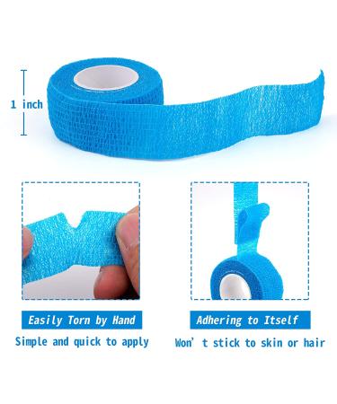 24 Pack Rainbow Color Self Adherent Bandages Wrap - 1 Inch X 5 Yards Cohesive First Aid Tape for Sports Injuries - Elastic Self Adhesive Athletic Tape for Wrist, Ankle - Buy Online on GoSupps.com