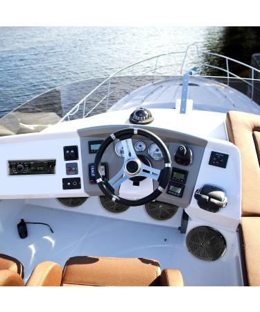 Pyle Marine Head Unit Receiver Speaker Kit with Bluetooth, AM/FM Radio, 6.5 Waterproof Speakers - PLMRKT48BK - Buy Online on GoSupps.com
