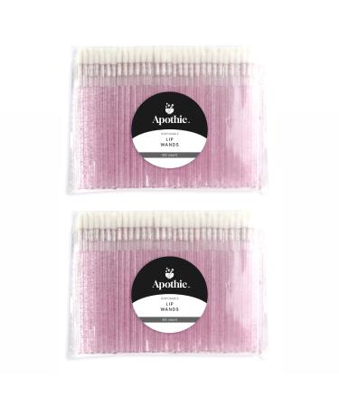 200 Pieces Disposable Lip Applicators Lint-Free Versatile Doe Foot Makeup Wands for Lip Gloss Lipstick Lash Extensions Beauty Starter Kits Essential (200 Brushes Rose Pink Crystal) 200 Brushes Rose Pink Crystal