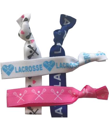 8 Piece Lacrosse Hair Elastic Set - No Crease Hair Accessories for Girls, Women, Coaches, Teams, and Leagues - Buy Online on GoSupps.com