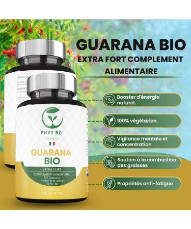 Guarana Bio Compl ment Alimentaire 90 G lules - Cure 30-45 Jours - Effet Stimulant et Revigorant - Br le Graisse Extra Fort - Gelules pour nergie et Vitalit Quotidienne - Buy Online on GoSupps.com