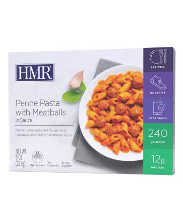 HMR Penne Pasta with Meatballs in Sauce Entree, 8 oz. Servings, 6 Ready to Eat Meals