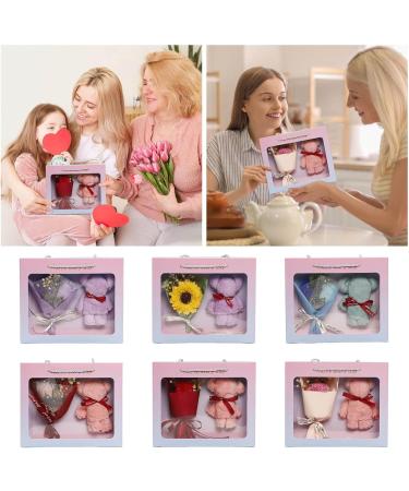 Buy Festival Gift Towel Bear Box Soap Flower Rose Bouquet - Long-Lasting Artificial Decoration for Thanksgiving Anniversary & Valentine's Day - Buy Online on GoSupps.com