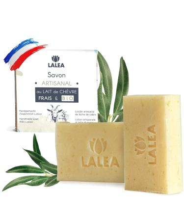 Goat milk soap (2x 100g) handmade in France natural goat milk mask facial peeling anti pimple anti -acne anti -blacksmith solid facial cleaning natural soap gift idea - Buy Online on GoSupps.com