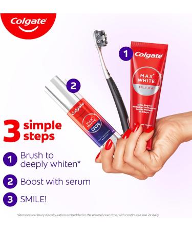  Colgate Colgate Advanced White Toothpaste 6 x 75 ml | Whiter Teeth in 10 Days | Clinically Proven Whitening | Whitening Toothpaste with Micro-Cleaning Crystals | Mint Toothpaste - Buy Online on GoSupps.com