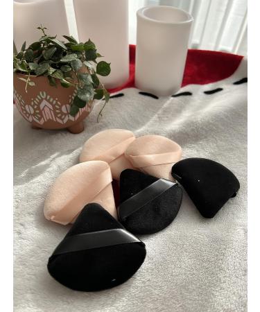 6 Pieces Triangle Powder Puff Set - Soft Velour Makeup Blenders for Flawless Foundation & Setting Powder Application - Pro Quality Beauty Tools - Buy Online on GoSupps.com