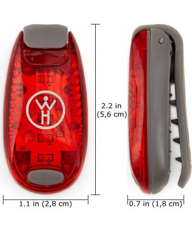 LED Safety Light 2 Pack - Nighttime Visibility for Runners, Cyclists, Walkers - Clip On for Maximum Visibility - Red - Buy Online on GoSupps.com