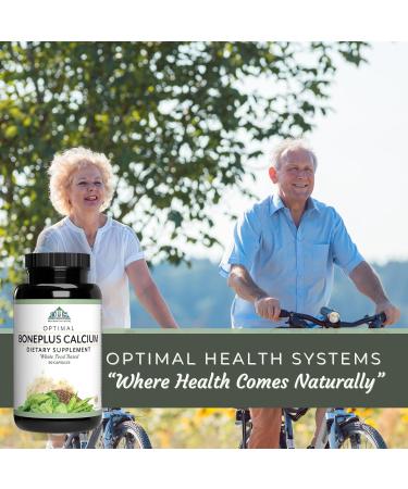 Optimal Health Systems BonePlus Calcium | Highly Absorbable Chelated Calcium + Ipriflavone Probiotics Plant Enzymes | Bone Strength Supplement | 90 Capsules - Buy Online on GoSupps.com