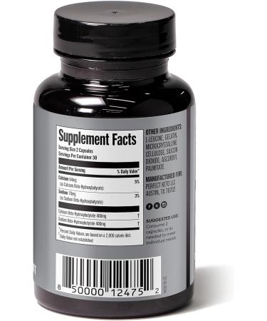 Perfect Keto Exogenous Ketones Capsules - Gluten Free BHB Salts for Ketosis & Fasting Electrolytes & Caffeine Free Energy - 60 Count Keto Supplement - Buy Online on GoSupps.com