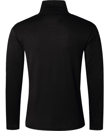 Men's Slim Fit Lightweight Long Sleeve Turtleneck T-Shirt - Red & Black, Large - Buy Online on GoSupps.com