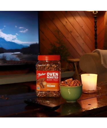 Fisher Oven Roasted Mammoth Pecans 17oz â€“ Sea Salt, Non-GMO, No Oil or Preservatives - Buy Online on GoSupps.com