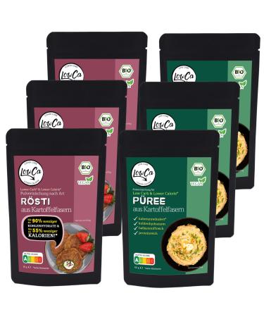 Lower Carb potato products combi sets |strongly carbohydrate reduced |reduced calorie |Protein and fiber-richBio (3x R sti + 3x Puree)