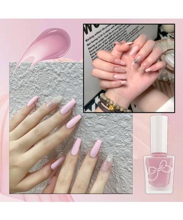 Nude Pink Nail Polish Varnish Gel Long Lasting Quick Dry Nail No Need Cure Chip-resistant Nail Varnish Large Volume 10ML Easy to Apply Nail Polish Gift for Women & Girls - Buy Online on GoSupps.com