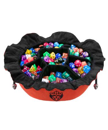 CardKingPro Immense Dice Bags with Pockets - Burnt Orange - Capacity 150+ Dice - Great for Dice Hoarders Patented Design