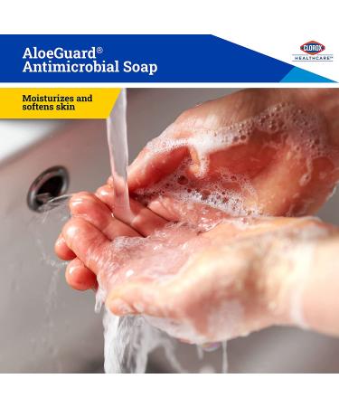 Clorox Healthcare AloeGuard Antimicrobial Soap 18oz | Aloe Vera Hand Soap for Healthcare Professionals | Soothing & Moisturizing Everyday Handwash - Buy Online on GoSupps.com