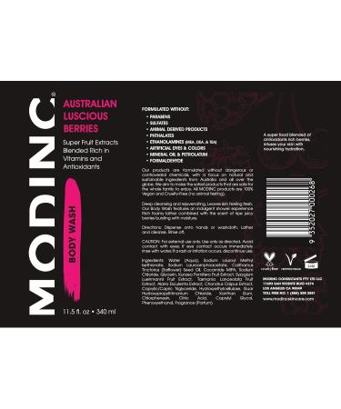Luxury Australian Berries Body Wash - Vegan Cruelty-Free Hydration Blend - 11.5 Oz Pump - Buy Online on GoSupps.com