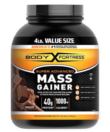Body Fortress Super Advanced Whey Protein Powder Mass Gainer - Chocolate - 4 lbs
