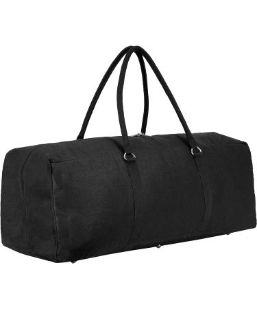 Seven Chakra Yoga Mat Bag | Luxurious 7 Chakras Embroidery | 100% Cotton Fabric | Meditation Bag - Black | 29 x 8 x 12 - Buy Online on GoSupps.com