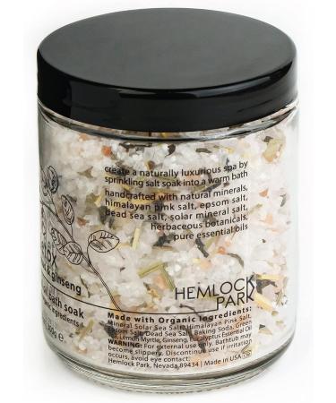 Hemlock Park Natural Essential Oil Bath Soak | Soothing Mineral Sea Salt and Botanicals | Detox & Calm 2 Jar Set - Buy Online on GoSupps.com