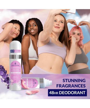 Whole Body Deodorant Spray Contains Natural Ingredients Deodorant for Women & Men | 48HR Protection Aluminum Free Nautral Deodorant Spray | Large Bottle 4.05 Fl Oz (Lavender & Rose) - Buy Online on GoSupps.com