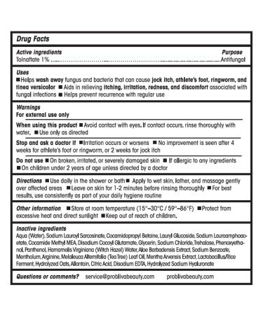 Antifungal Body Wash Treatment Soap Antibacterial Wash for Jock Itch Ringworm Back Acne Tinea & Foot Odor Medicated Skin Relief Cleanser Gel with Tea Tree Oil & Tolnaftate for Men and Women 1 - Buy Online on GoSupps.com