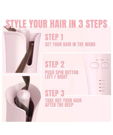 Lena Auto Hair Curler | Ionic Self-Rotating Curling Iron for Long & Medium Hair | Best Automatic Hair Wand - Black - Buy Online on GoSupps.com