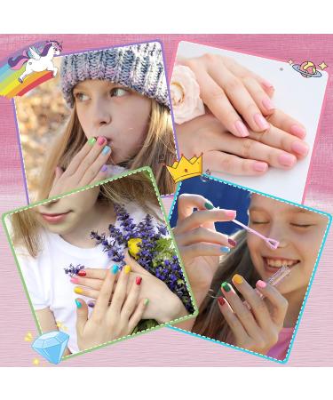 Aieenjor Children's Nail Polish Non-Toxic Water-Based Quick-Drying Peel-Off Nail Polish for Children 6 Colours Rainbow Party Party Favours for Children Make-Up Age 3+ - Buy Online on GoSupps.com