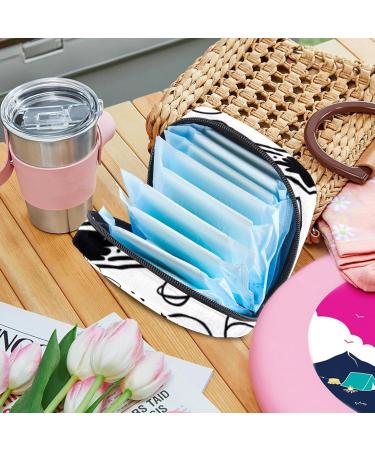 Multi-Colored Storage Bags for Women's Bandages & Menstrual Products - Portable Space Scribbles Design - Buy Online on GoSupps.com