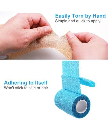 LotFancy Self Adhesive Bandage Wrap 4x5 Yards 10 Pack - First Aid Medical Tape for Sprains & Swelling - Assorted Colors - 4x180 Inch - Buy Online on GoSupps.com