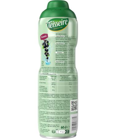 Teisseire Blackcurrant Syrup for Refreshing Drink Cocktails Recyclable Bottle 60cl - Buy Online on GoSupps.com