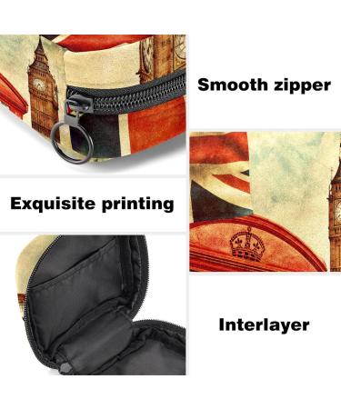 Menstrual Pad Bag with Zipper - Stylish Tampon Collection Pouch for Women & Girls | London Big Ben Design - Buy Online on GoSupps.com
