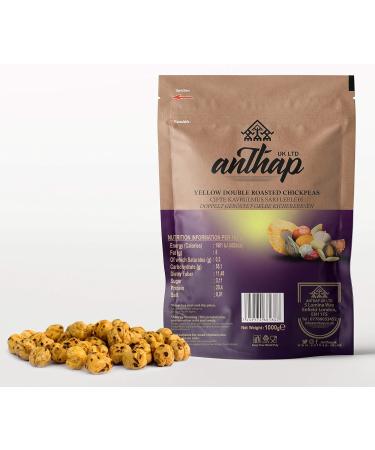 Anthap Yellow Double Roasted Chickpeas 1kg - Pack of 1 | Premium Quality - Buy Online on GoSupps.com