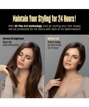 BeKind Flex 2-in-1 360 Hair Styler | Flat Iron & Curler - Golden - Perfect Gift for Girls & Women - Buy Online on GoSupps.com