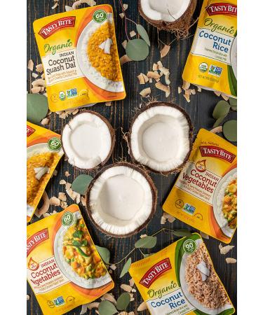 Tasty Bite Organic Coconut Rice - Ready to Eat, Microwaveable (8.8 oz, Pack of 6) - Buy Online on GoSupps.com