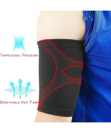Luwint Compression Upper Arm Sleeve - Bicep Tendonitis Brace (1 Pair, Small) - Buy Online on GoSupps.com