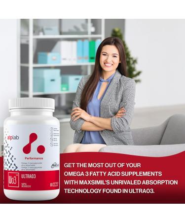 ATP LAB - Ultra 03 60 Softgels - Omega-3 Fatty Acid Supplements - MaxSimil Fish Oil Omega 3 Supplements - Cardiovascular Health - Buy Online on GoSupps.com