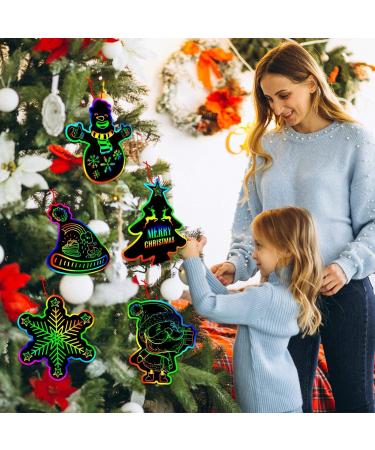 HLARTNET Christmas Scratch Paper - Magic Rainbow Art Crafts for Kids | Gift Tags & Ornaments Supplies - Buy Online on GoSupps.com