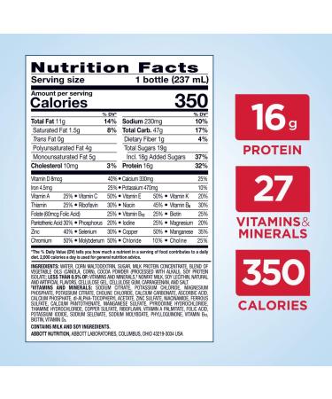 Ensure Plus Nutrition Shake 24 Count - 16g Protein Meal Replacement Shakes, Rich Dark Chocolate - 192 Fl Oz - Buy Online on GoSupps.com