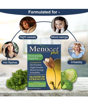 Wellgenix Menocet Plus Menopause Support - 2 Pack (30 Tablets) | Natural Relief for Hot Flashes, Mood Swings & Night Sweats - Buy Online on GoSupps.com