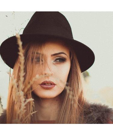 DRESHOW Women Straw Panama Hat Fedora | UPF 50+ Wide Brim Roll-up Sun Hat for Beach and Travel - Black - Buy Online on GoSupps.com